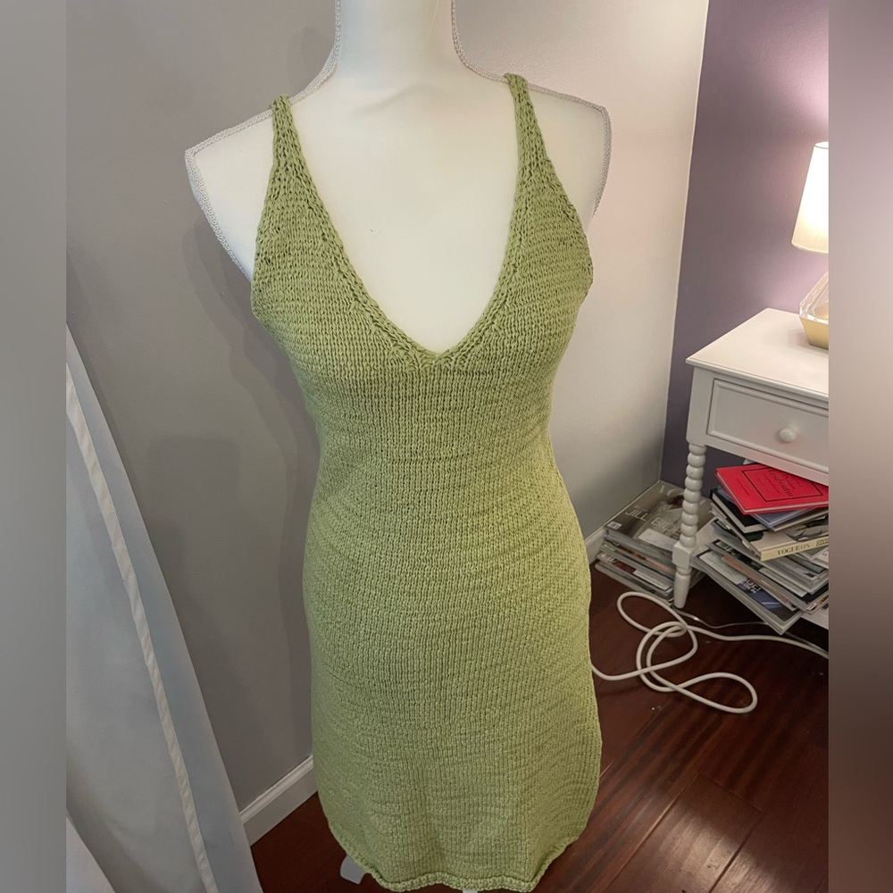 TheOpen Product Green Knit Dress